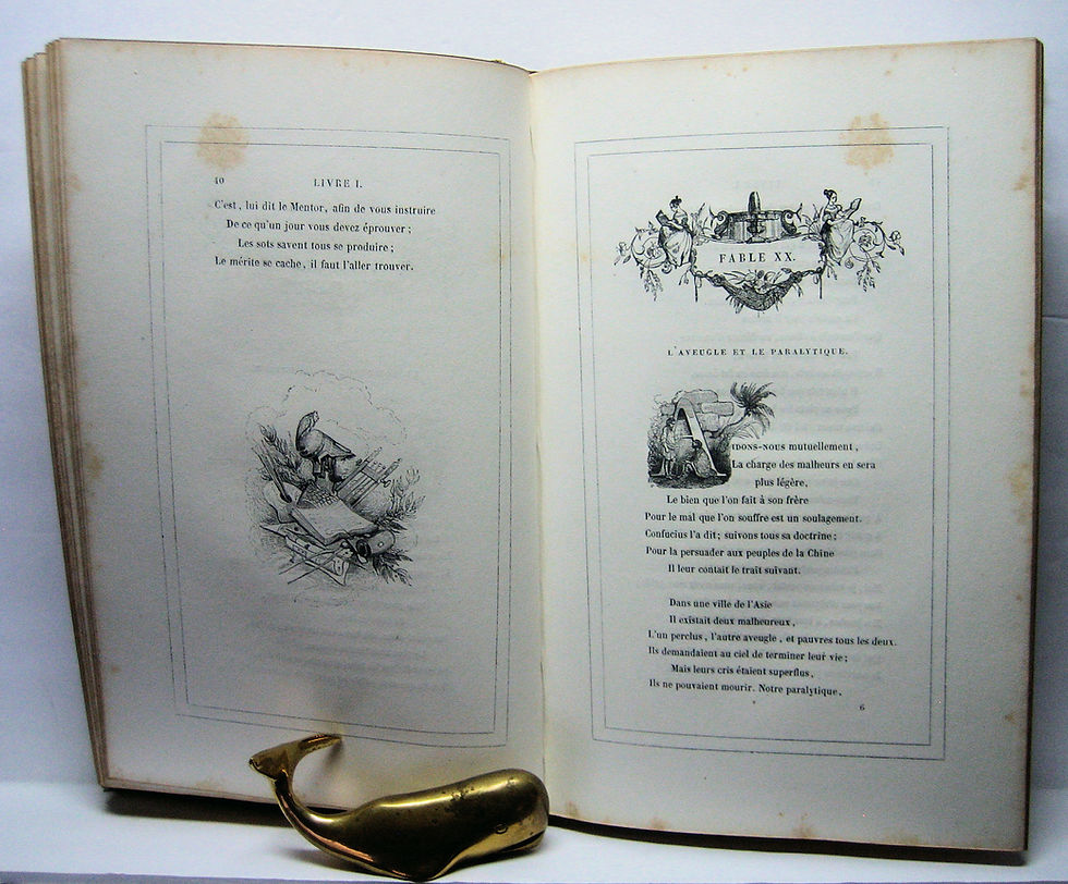 Thumbnail: FABLES de FLORIAN by Victor Adam 1838 Rare French Illustrated Children's Book