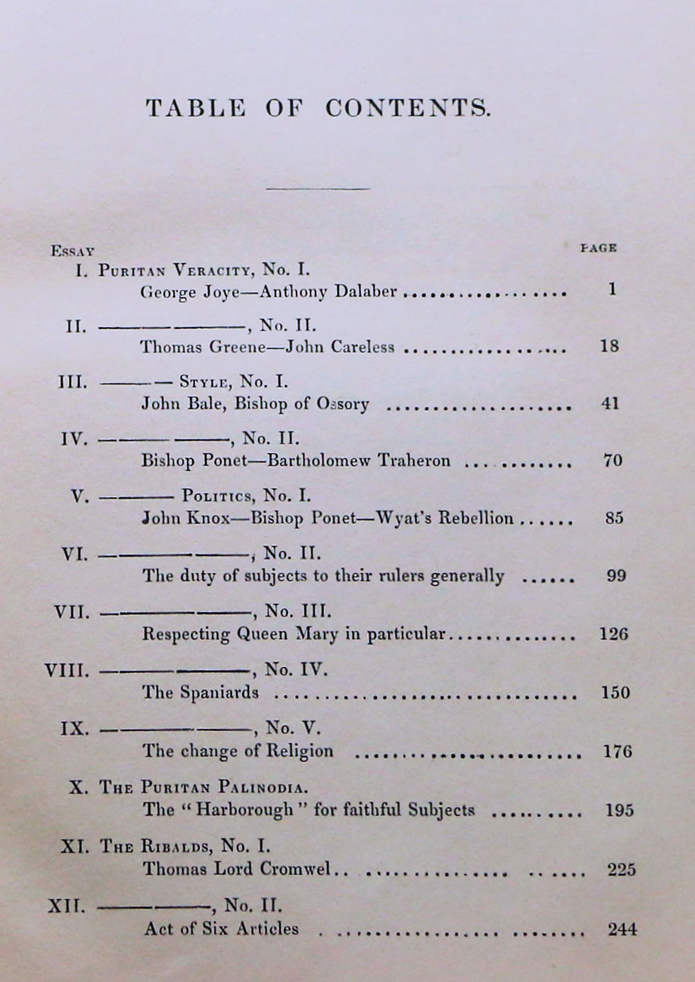Thumbnail: ESSAYS ON SUBJECTS CONNECTED WITH THE REFORMATION IN ENGLAND 1849