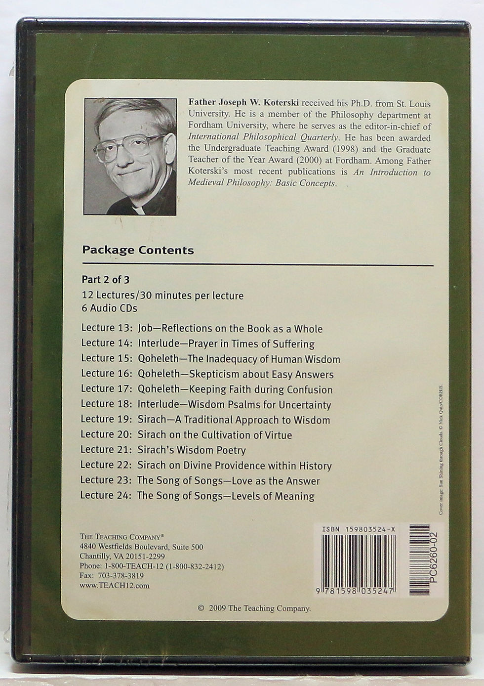 Thumbnail: Biblical Wisdom Literature THE GREAT COURSES from The Teaching Company
