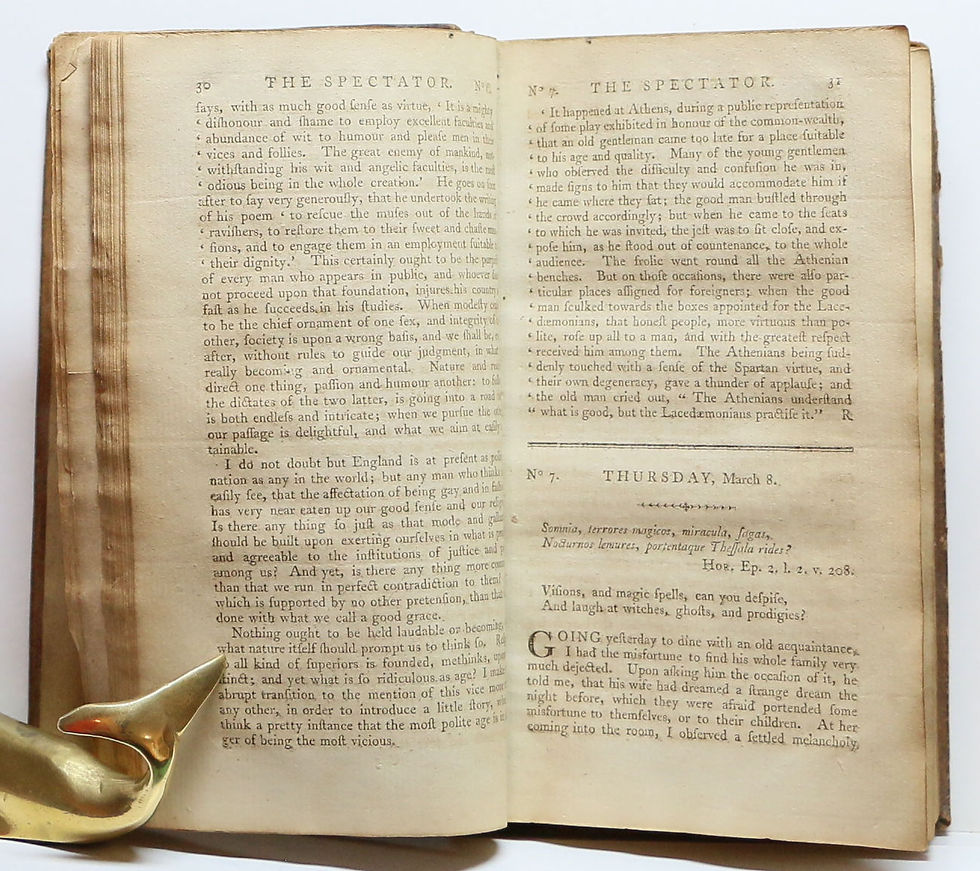 Thumbnail: THE SPECTATOR, IN EIGHT VOLUMES. VOL. I. (ONLY) 1791