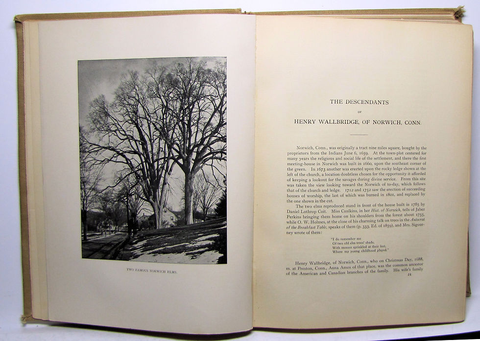 Thumbnail: DESCENDANTS OF HENRY WALLBRIDGE WHO MARRIED ANNA AMOS DECEMBER 25TH, 1688
