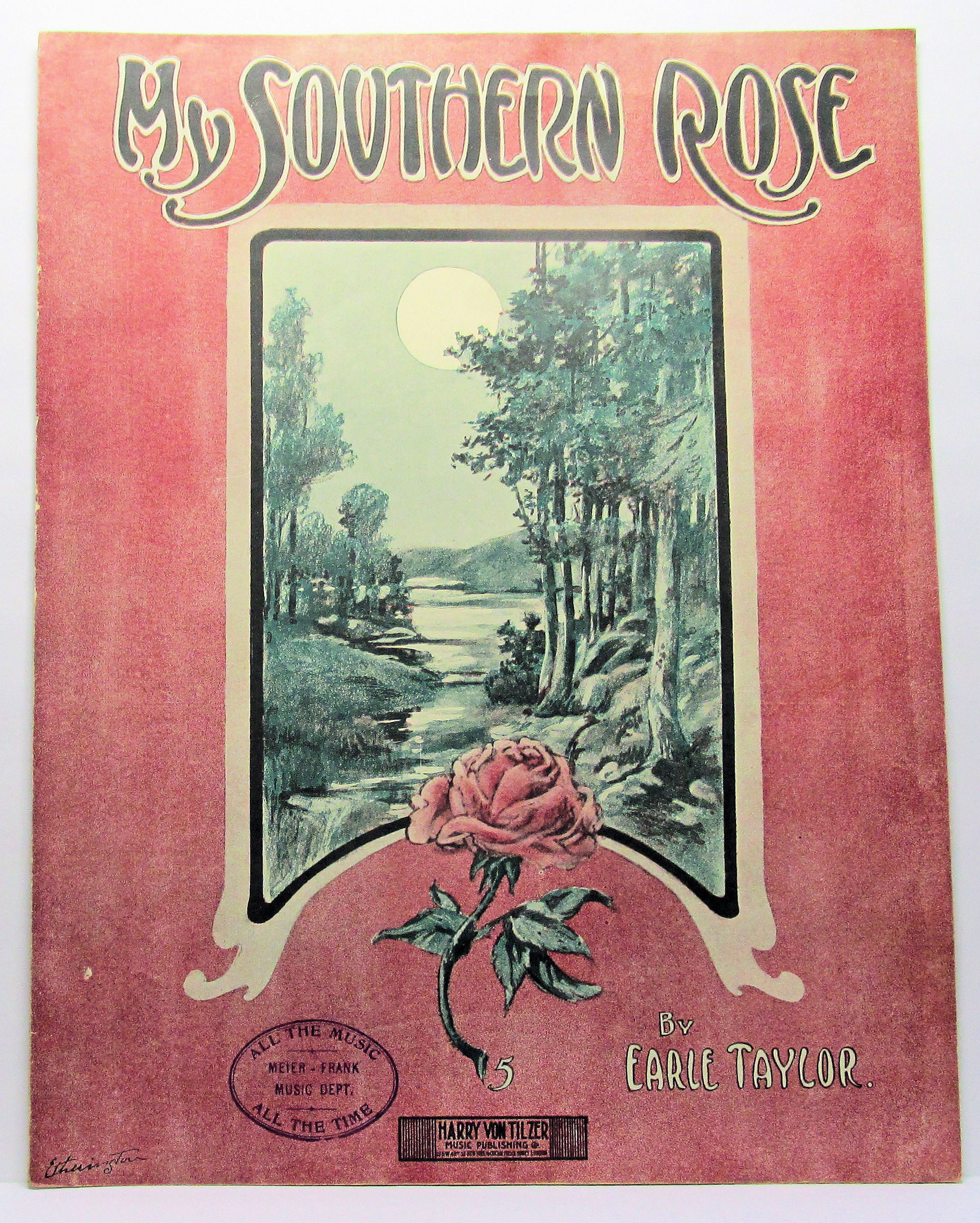 My Southern Rose by EARLE TAYLOR 1909