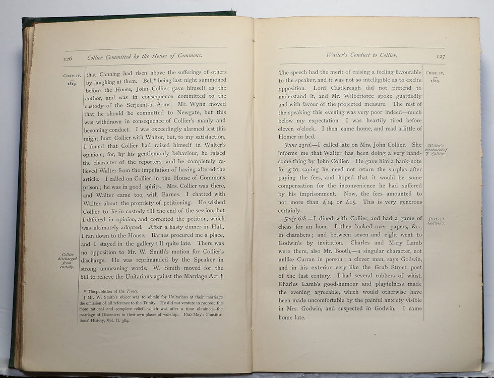 Thumbnail: Diary, Reminiscences & Correspondence HENRY CRABB ROBINSON 1869 Vol. II. & III.