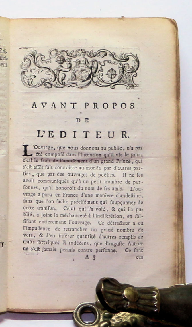 Thumbnail: OEUVRES DU PHILOSOPHE DE SANS - SOUCI - Frederick the Great 1764