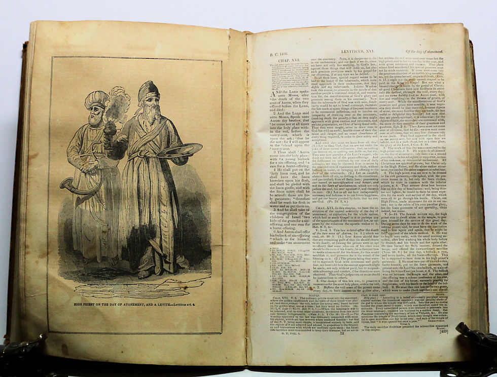 Thumbnail: Leather Comprehensive Commentary on the Holy Bible 1835 Four Volumes Rare