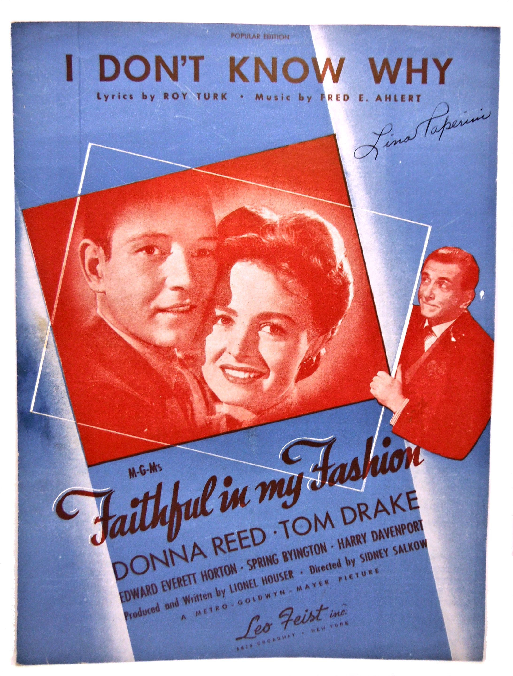 I Don't Know Why (DONNA REED) 1946