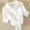 Thumbnail: 100% Cotton Womens Blouse Shirt White Summer Blouses Shirts