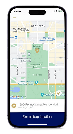 iphone booking app monumental cls black car service