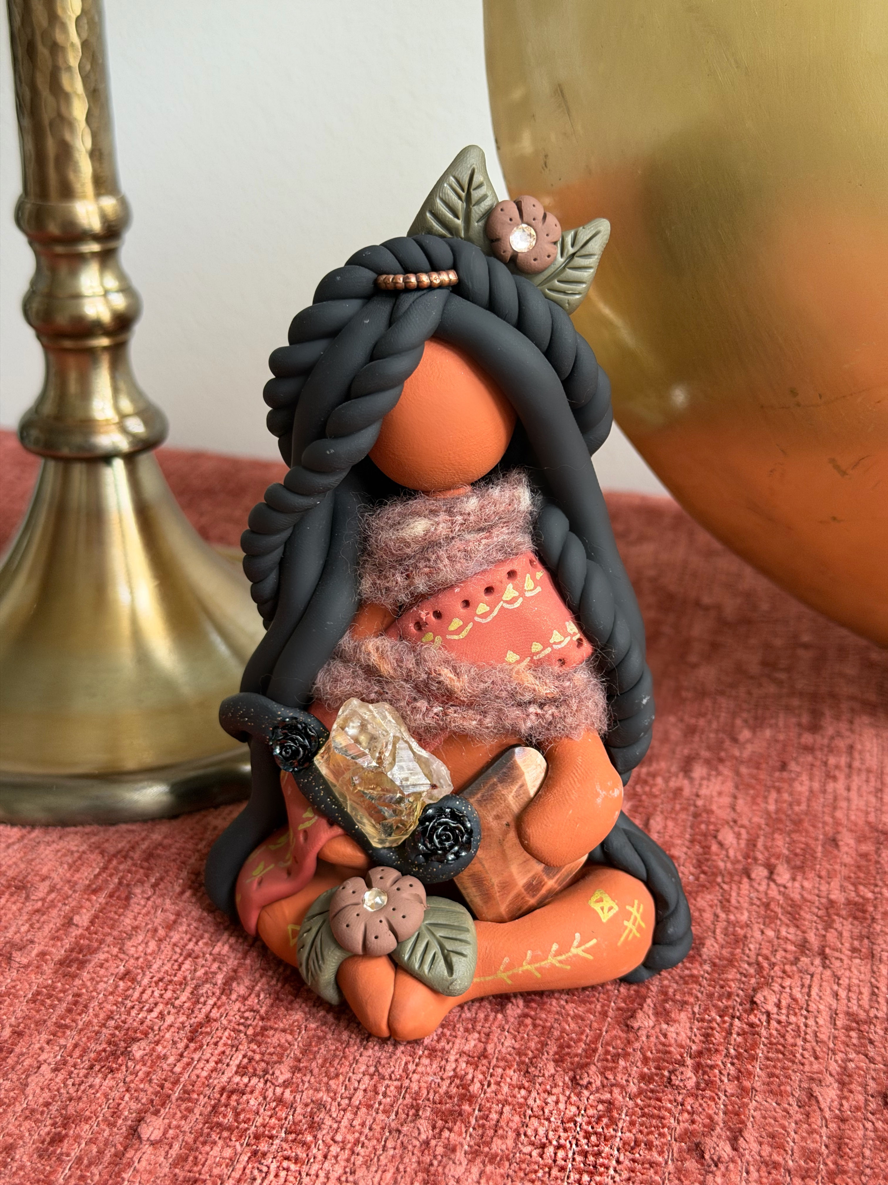 Tribal Citrine and Copper Goddess