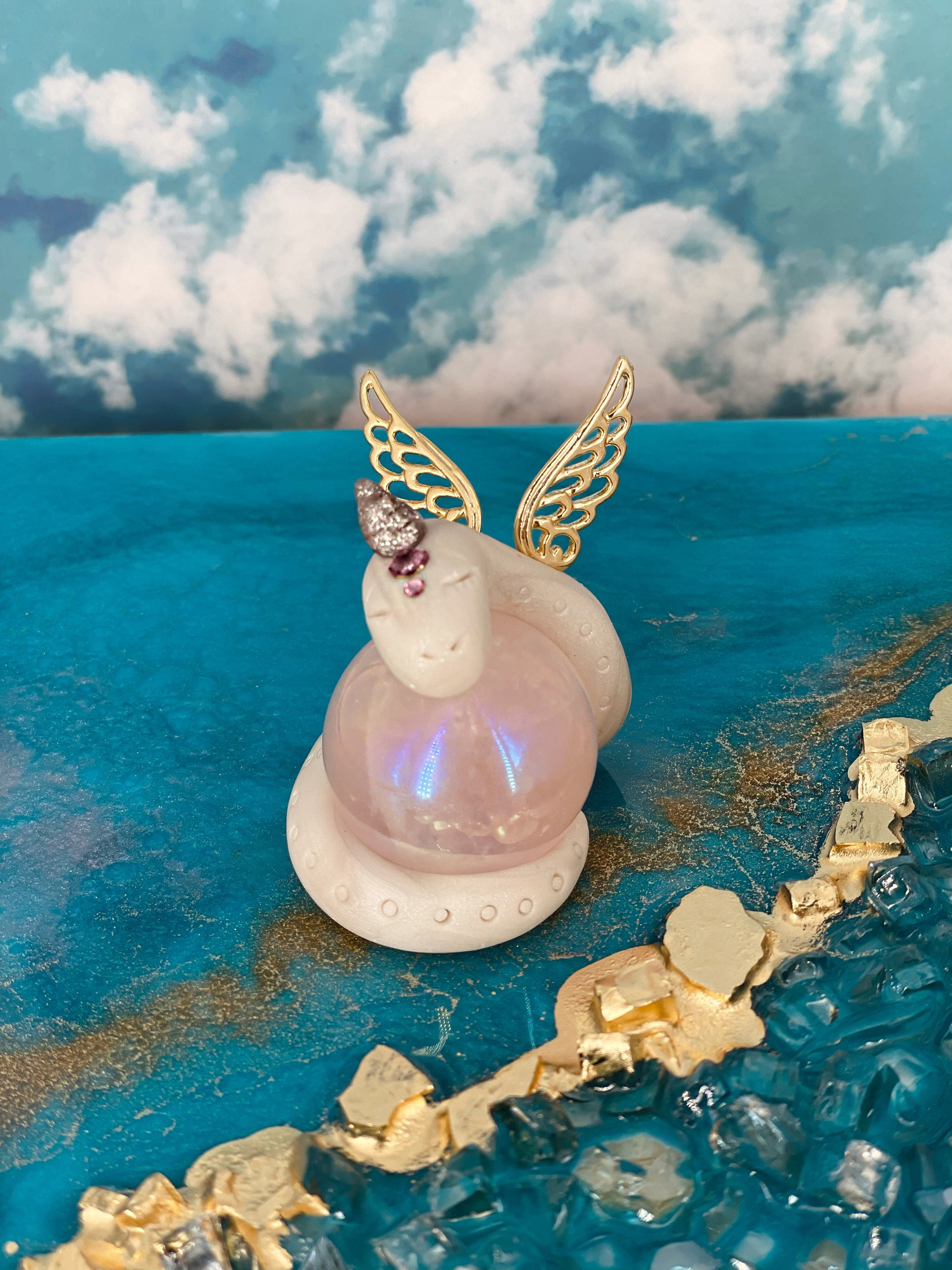 Unicorn Angel Aura Crystal Sphere Snake