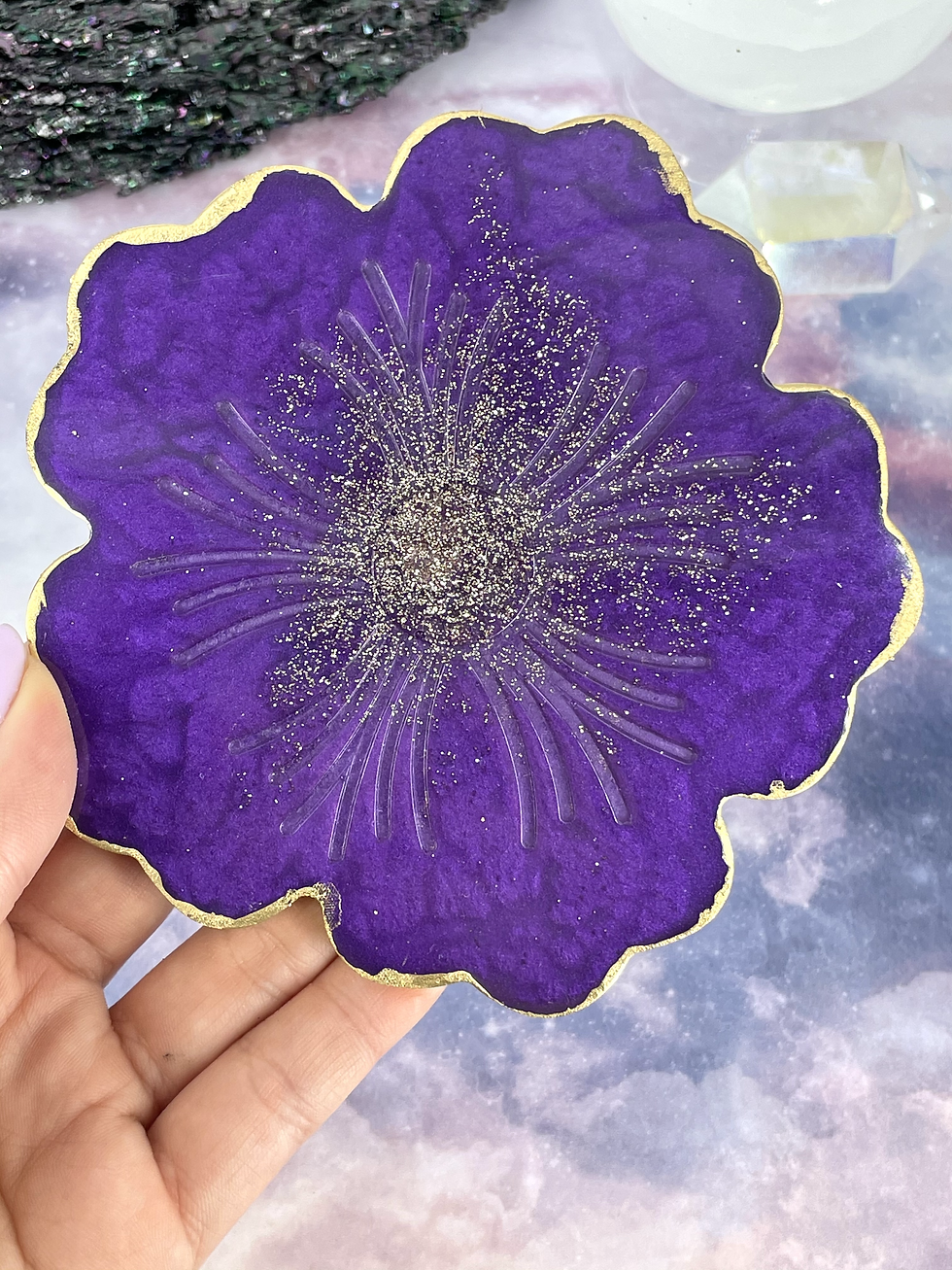 Smokey Amethyst Goddess Coaster