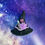 Thumbnail: Crystal Witch Hat Magnet in Black