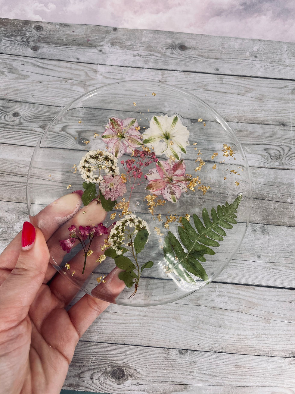 Thumbnail: Pink Flora Floating Flower Coaster