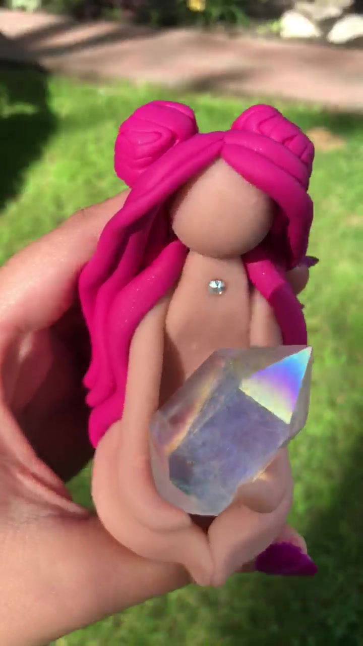 Thumbnail: Mila - Aura Quartz Point Goddess