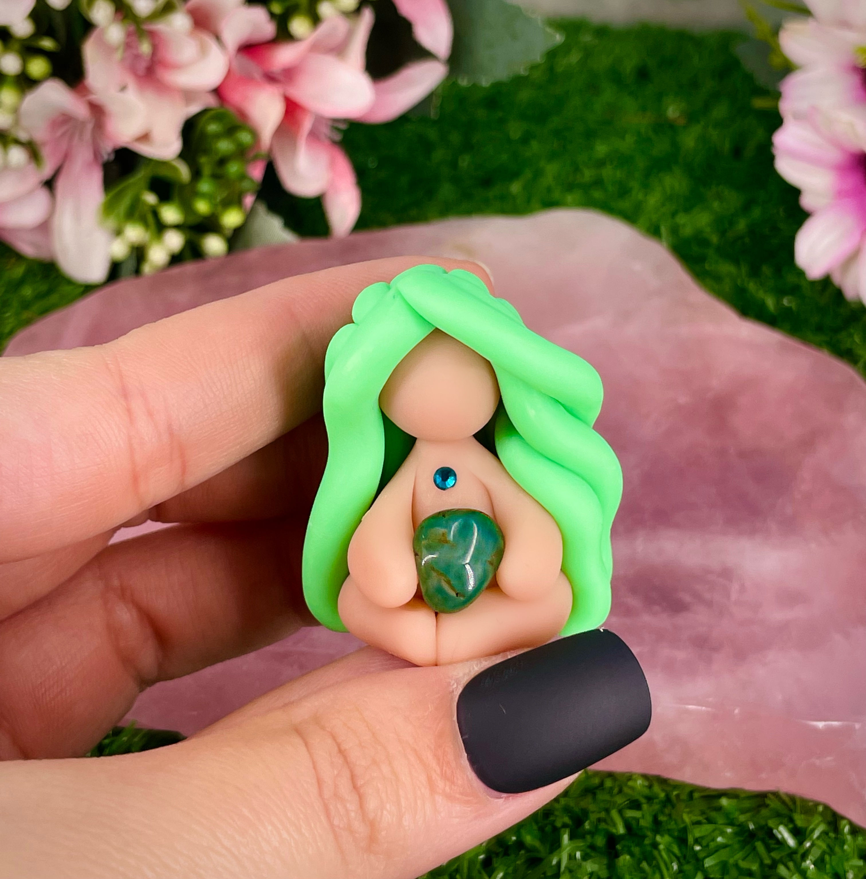 Ultra Mini Green Aventurine Goddess