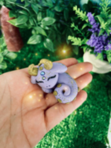 Lilly Lilac Sleeping Crystal Dragon