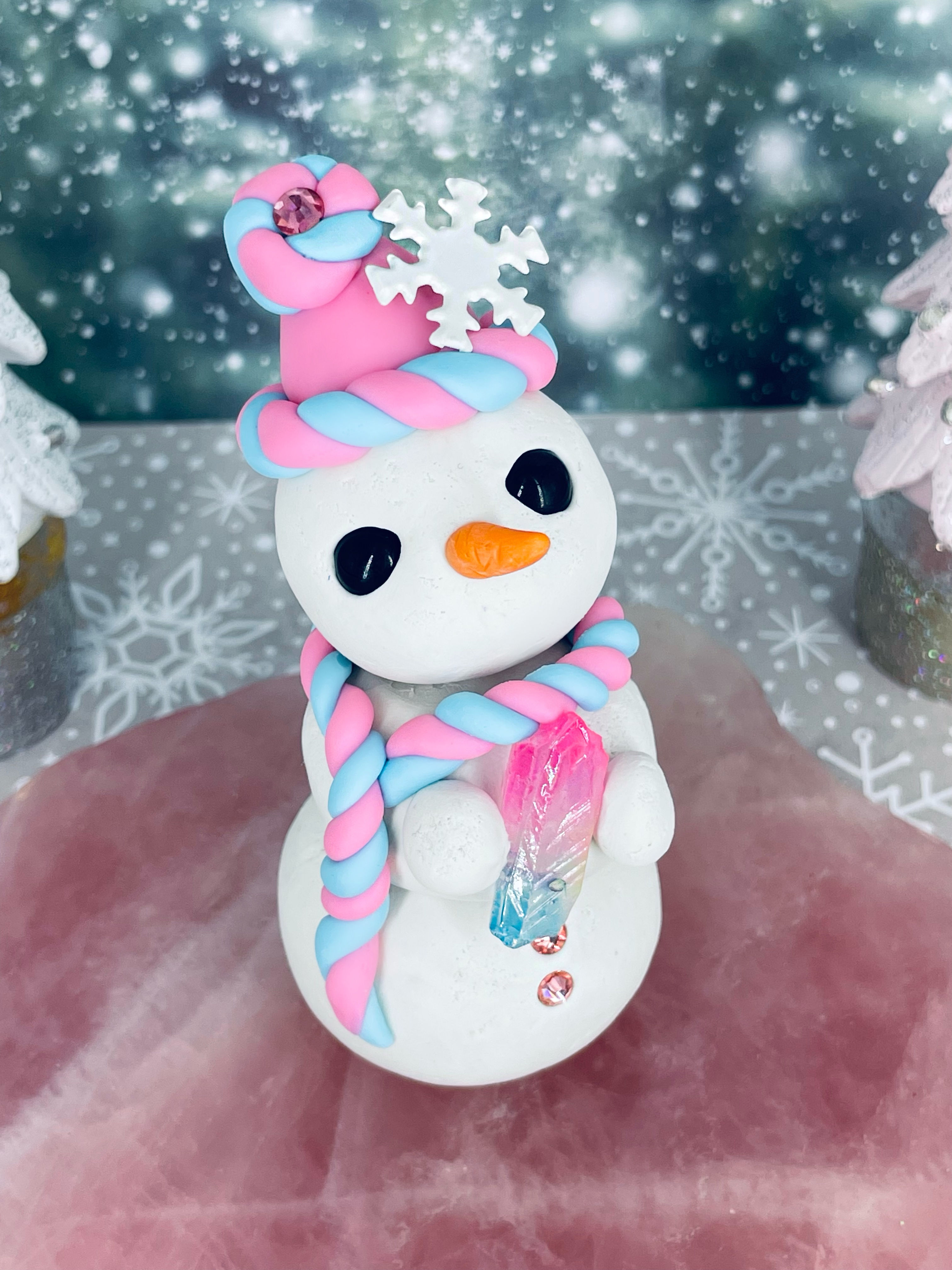 Aura Quartz Crystal Snow Lady