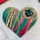 Thumbnail: Sparkling Pink and Green Quartz Crystal Heart Plaque