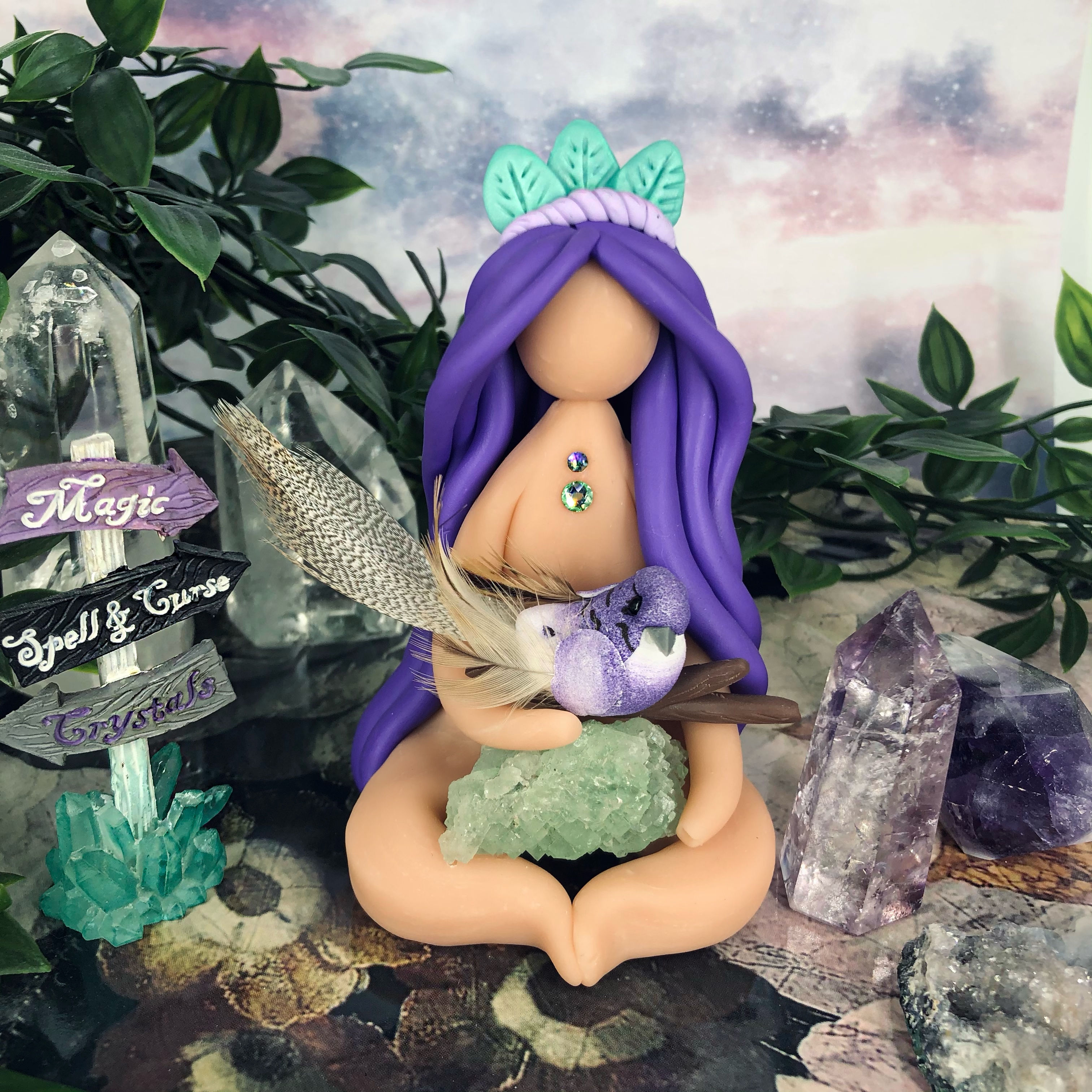 Violet Starling Fluorite Goddess