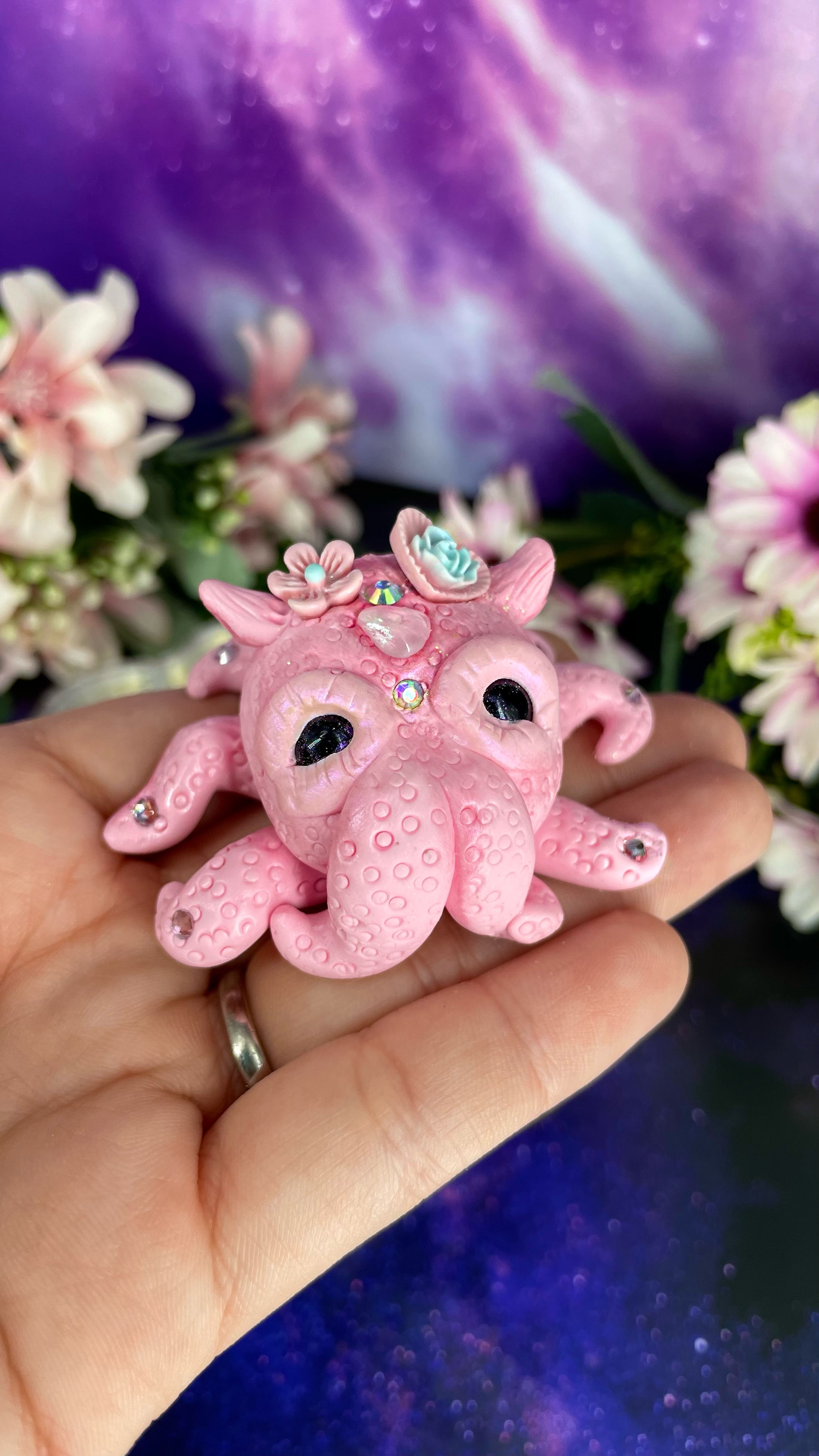 Rose Quartz Crystal Octopus