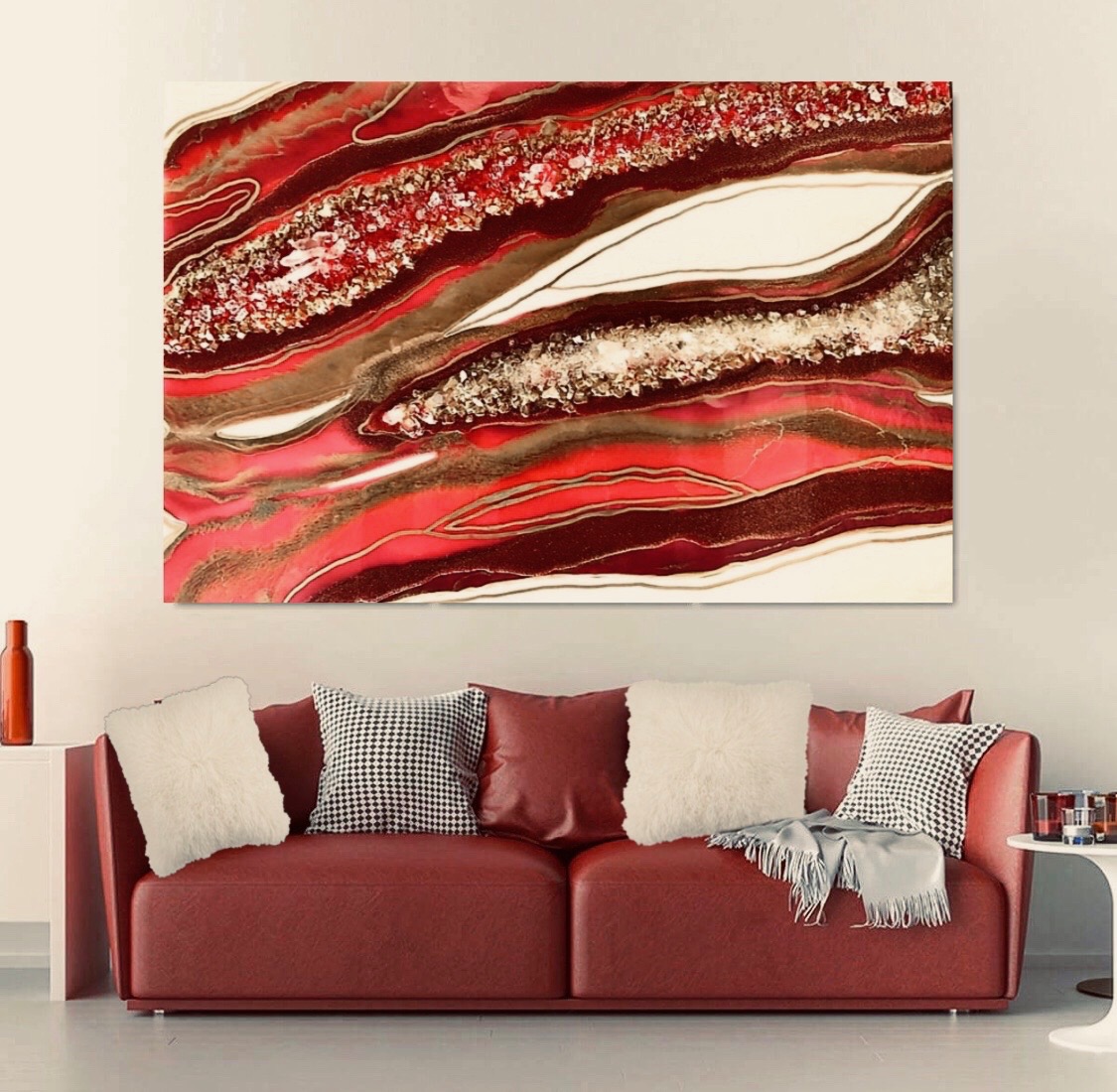 Red Crystal Art piece