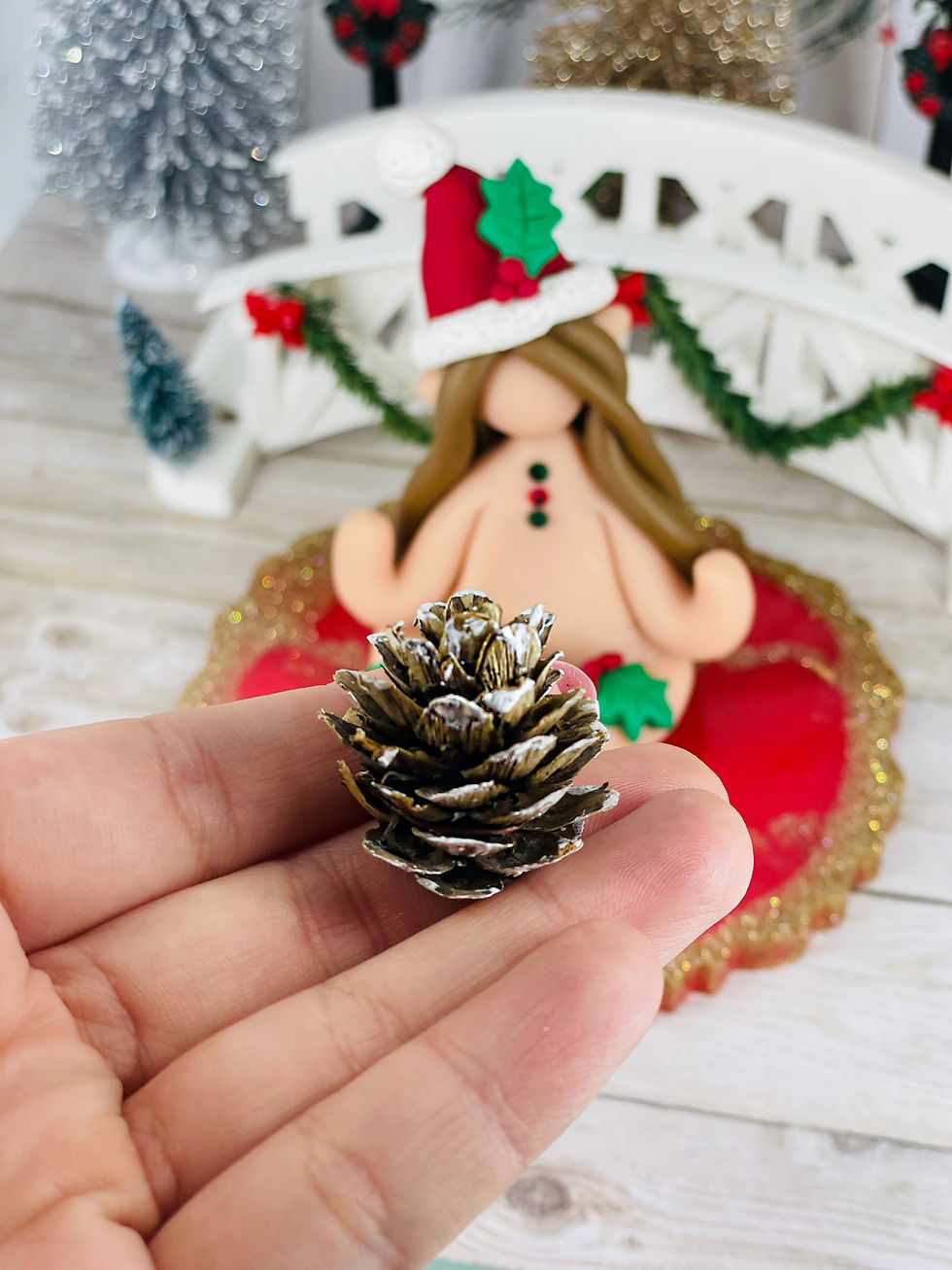 Thumbnail: Snow Kissed Pinecone Christmas Spirit Elf