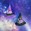 Thumbnail: Crystal Witch Hat Magnet in Black