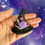 Thumbnail: Crystal Witch Hat Magnet in Black