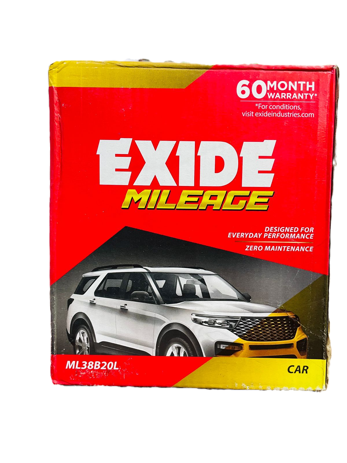 Exide Mileage 38B20L 60 Months Warranty 