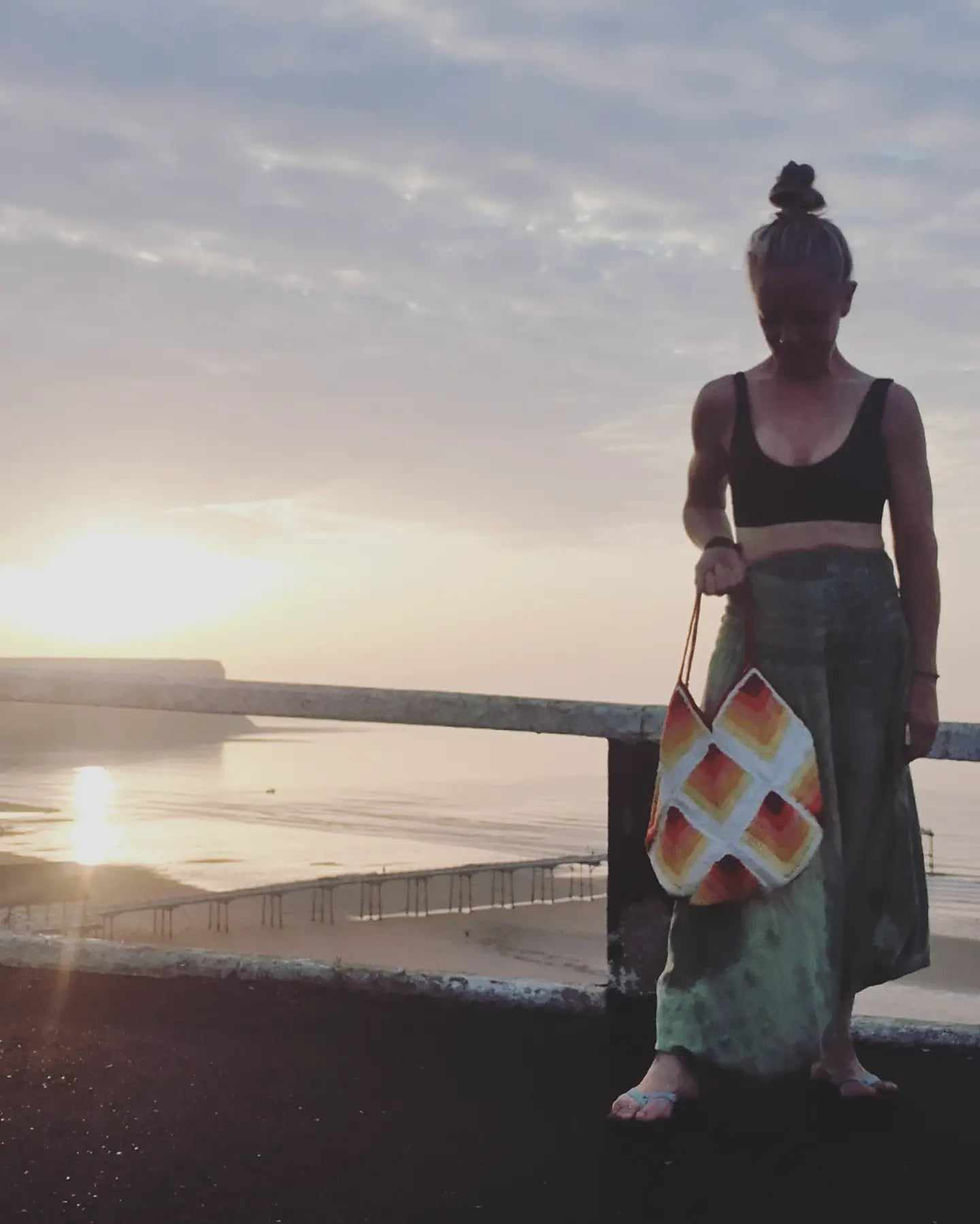 Thumbnail: Sunrise Crochet Yoga Bag for all your yoga accessories