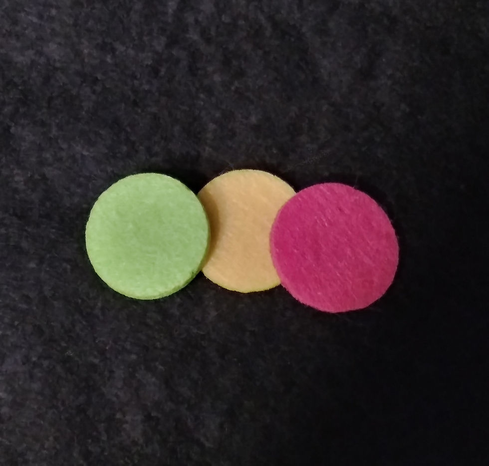 23 mm dia. felt diffuser pads