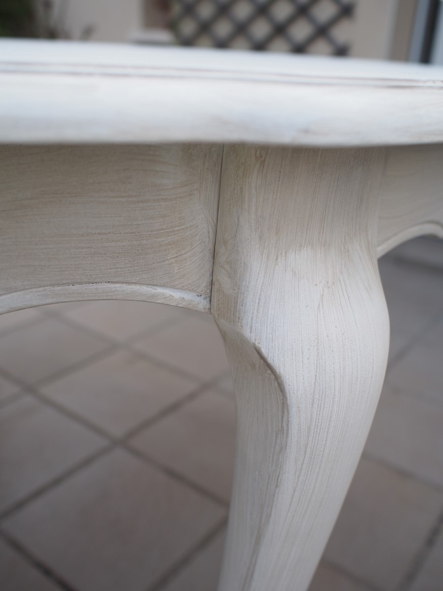 Aperçu patine blanc gris perle clair