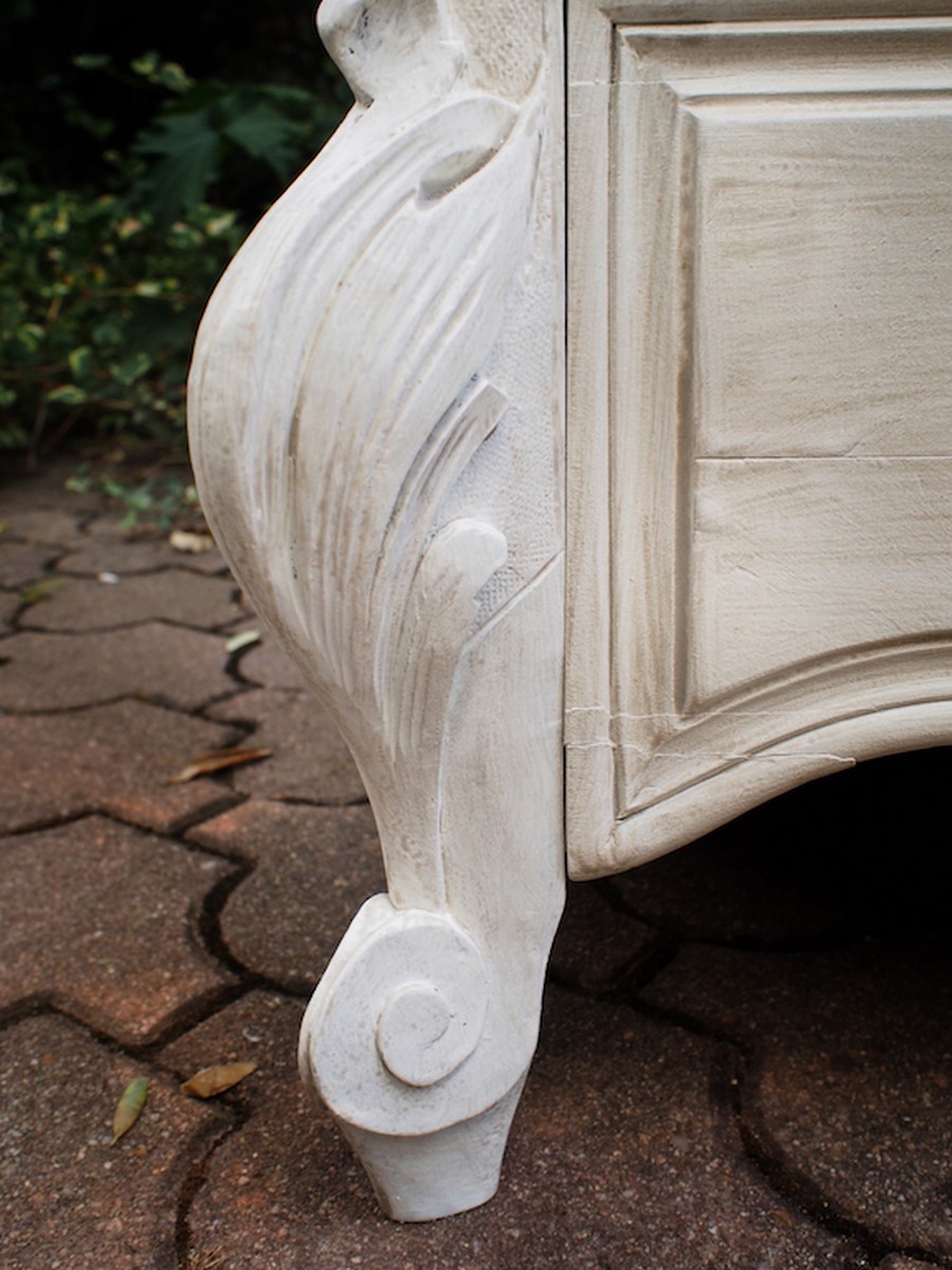 Aperçu patine blanc gris perle clair