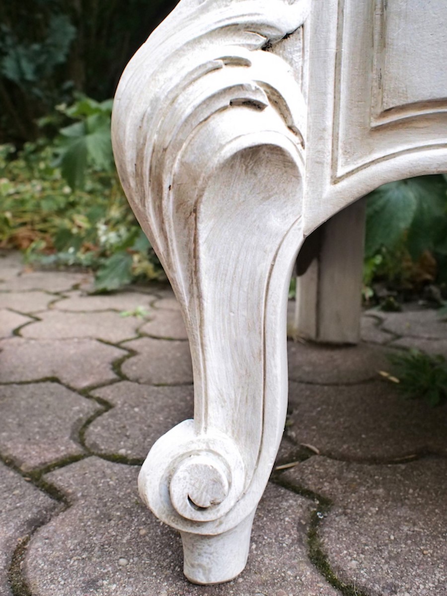 Aperçu patine blanc gris perle clair