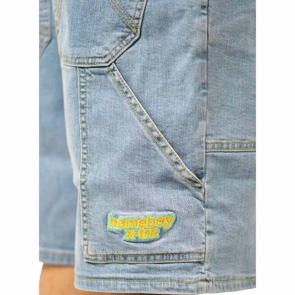Thumbnail: Homeboy - Denim Work Shorts - Moon - W29 & W30