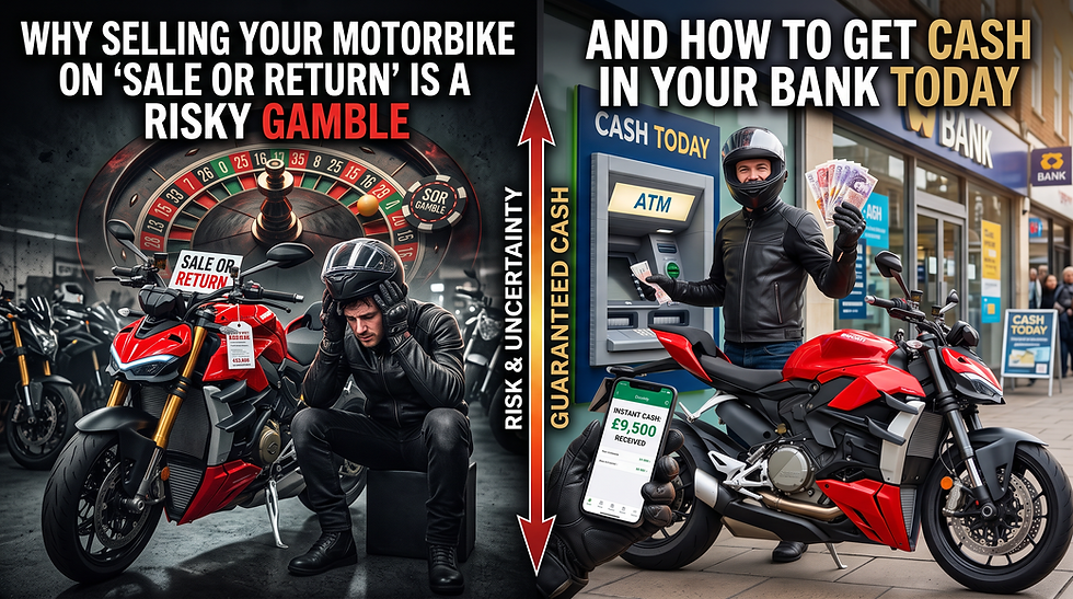 Why Selling Your Motorbike on 'Sale or Return' is a Risky Gamble (and How to Get Cash in Your Bank Today)