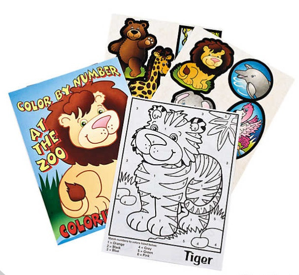 Color-By-Number Animal Coloring Book
