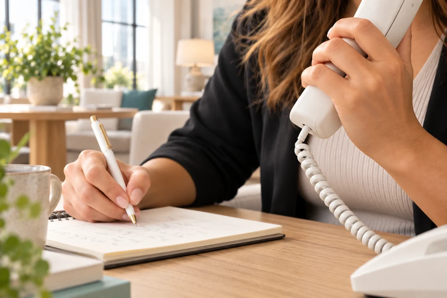 Taking notes during a patient billing call