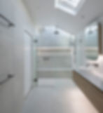 bathroom, grey, white, lux, luxury, elm interiors