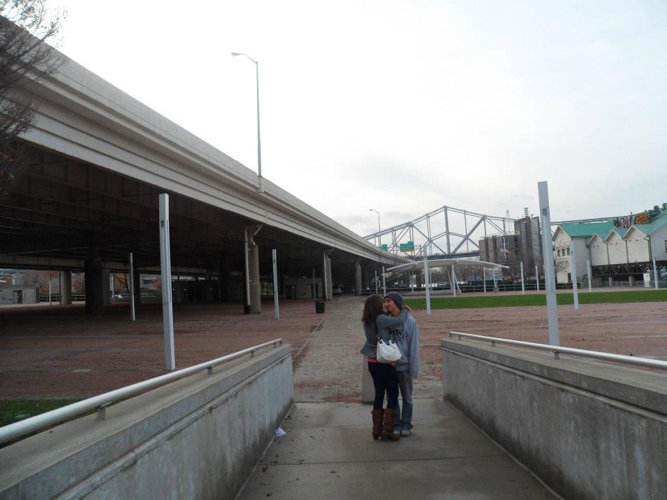 Downtown Louisville with the Moras