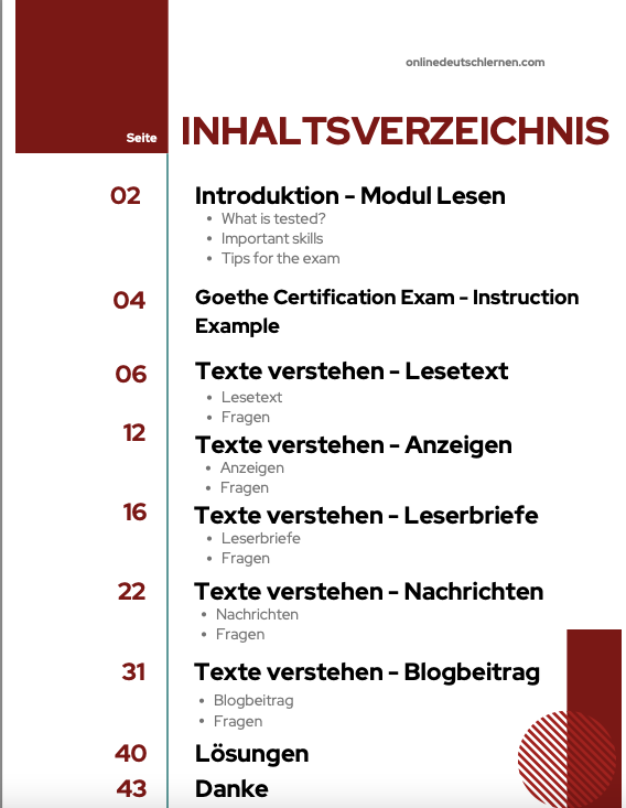 Thumbnail: B1 German Reading Exercises - Exam Preparation Guide