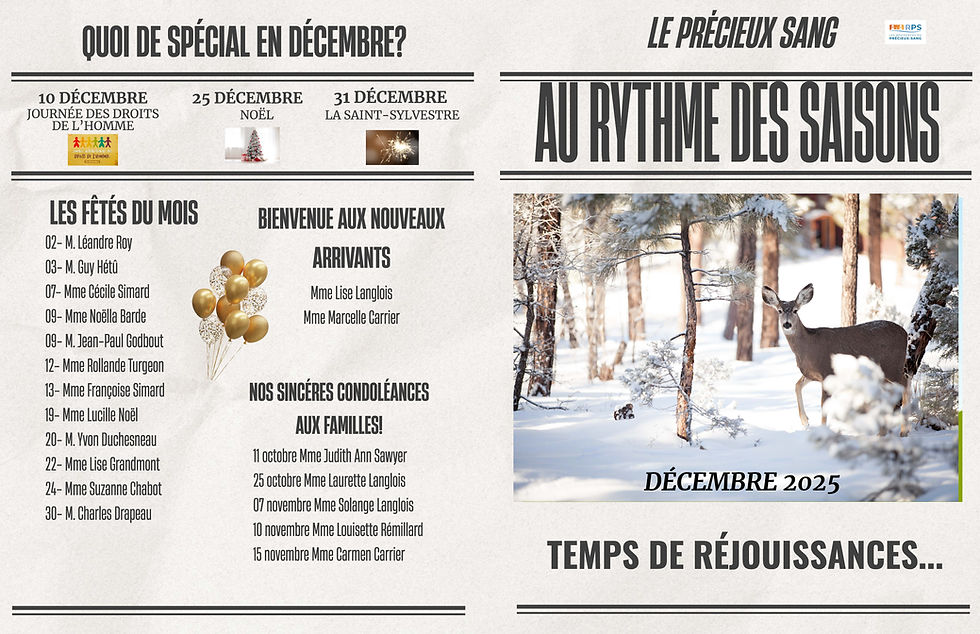 Journal de décembre