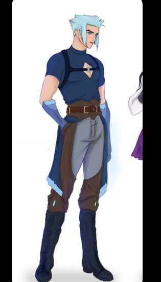 man with blue hair