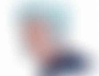 man with blue hair