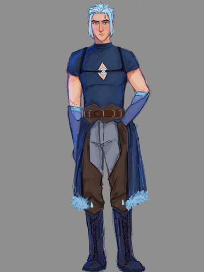 man with blue hair