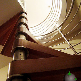 ESCADA CARACOL DE INOX - ESCADA CARACOL