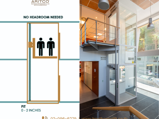 การติดตั้งลิฟต์บ้าน Aritco ไม่มีบ่อและไม่มีห้องเครื่อง