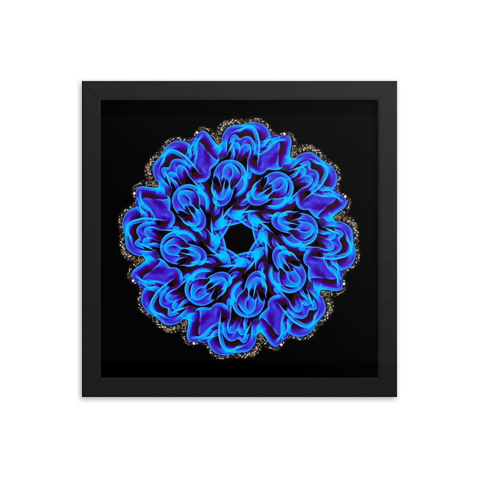 Thumbnail: Framed Blue Flower Poster