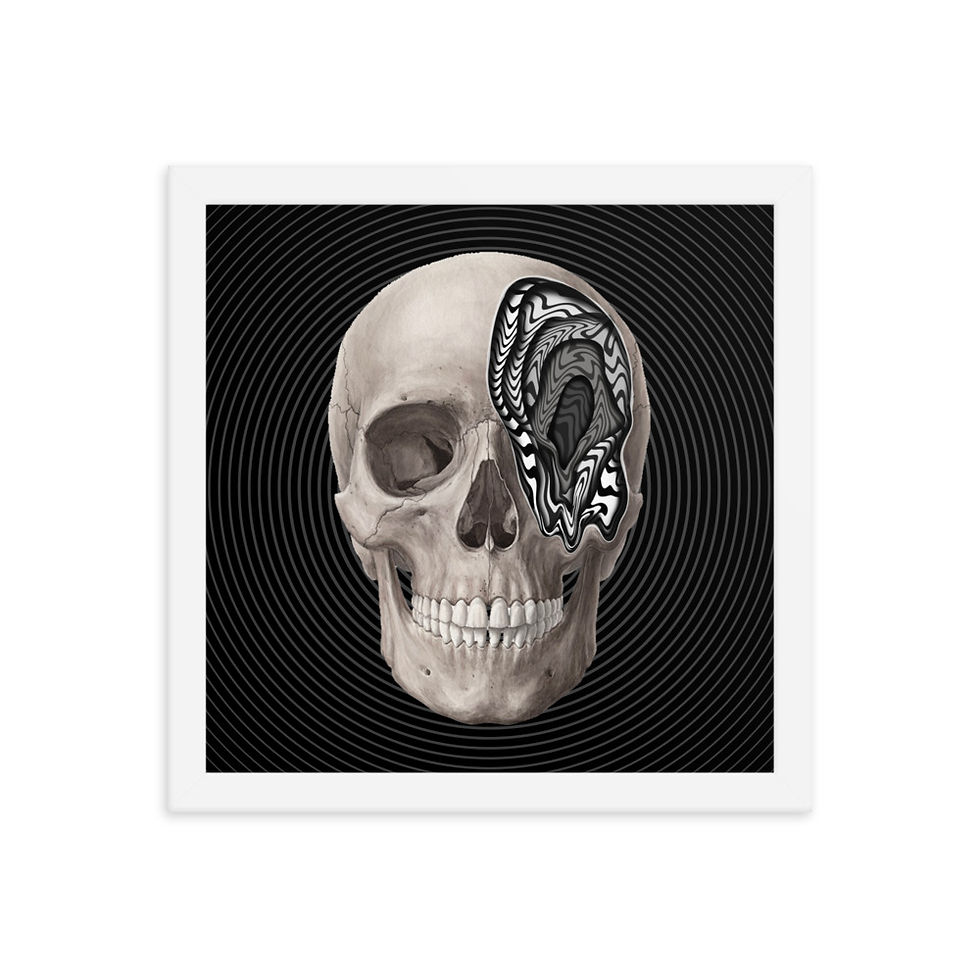 Thumbnail: Trippy Skull Framed Poster