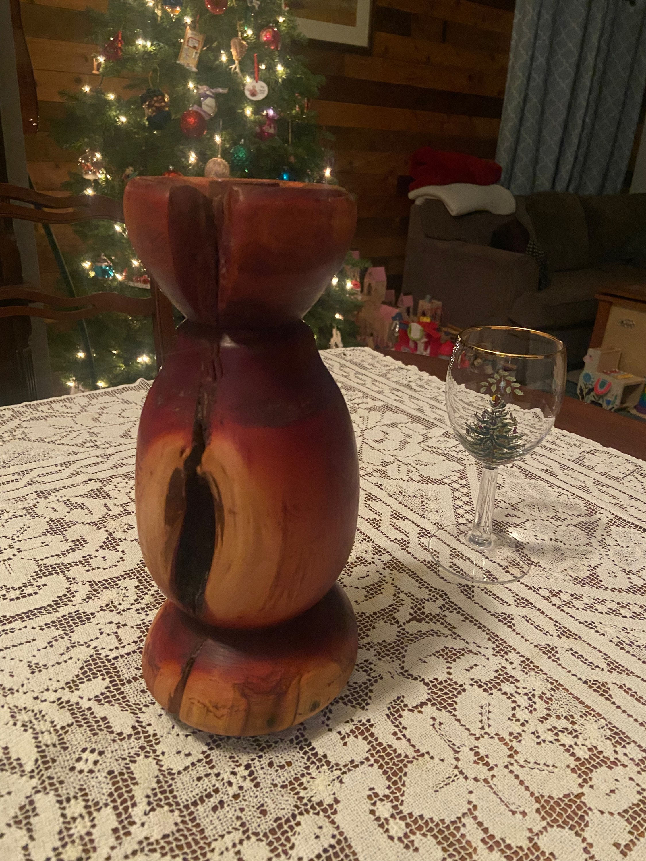 Large 11” Live Edge Manzanita Candle Stick